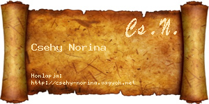 Csehy Norina névjegykártya